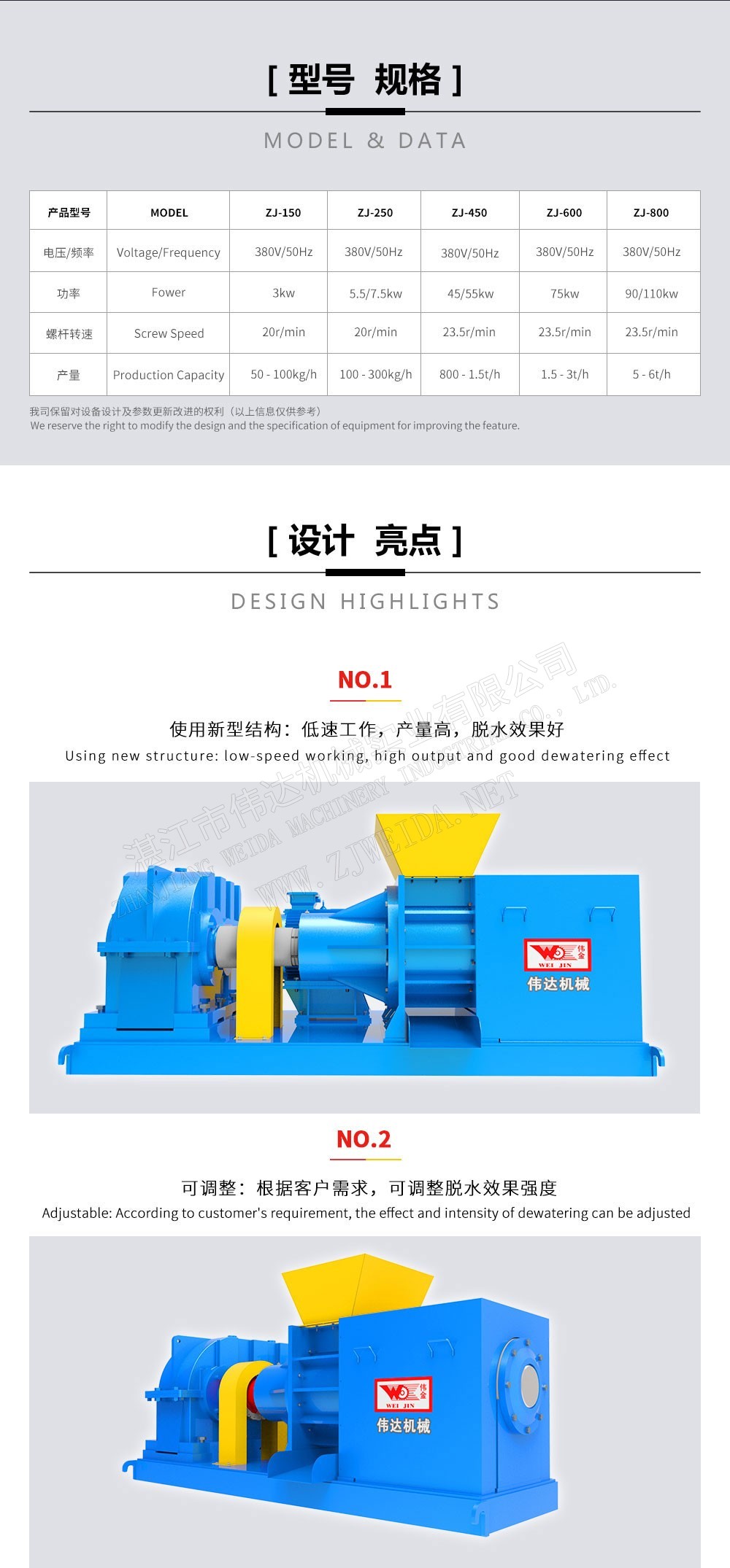 Cone screw juice machine